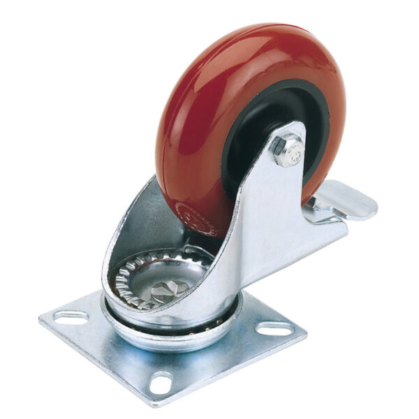 Beygjuhjól polyurethane m.bremsu 75mm 70kg