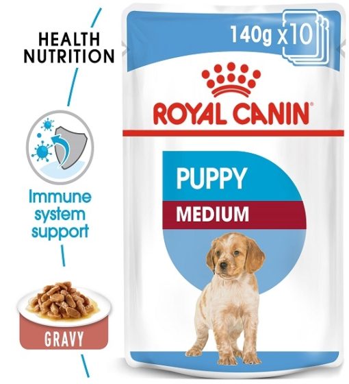 Roya Canin hundamatur Medium puppy blautmatur 10*140gr