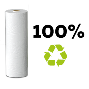 Rúlluplast Folgos 75CM Hvítt 1500 Endurunnið