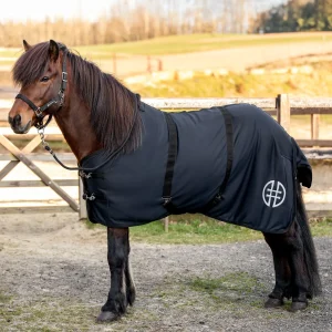 Hestaábreiða dökk grá