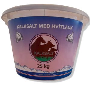 Kalksalt m/Hvítlauk 25kg.